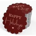thumbnail image 4 of Inkdotpot 50 Pack Happy Holiday Favor Paper Tags Craft Real Rose Gold Foil Hang Tags, 4 of 7