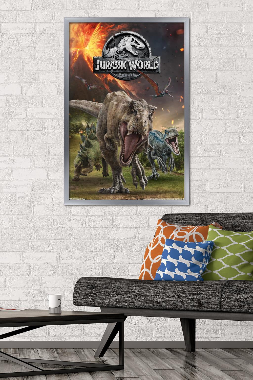 Jurassic World: Fallen Kingdom - Group Wall Poster, 22.375" x 34", Framed