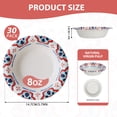 thumbnail image 4 of DTFMZOV Small Paper Bowls 8 oz, Disposable Bowls, Soak Proof, Cut Proof, Microwave Safe and Freezer Safe Boho Snack Bowl for Dessert, Ice Cream, Birthday Party Supplies(30Pcs), 4 of 7