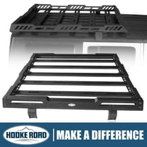 Hooke Road Fit Jeep Wrangler JK 2007-2018 4-Door Roof Rack Cargo Storage Basket Steel