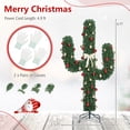 thumbnail image 3 of Costway 6 FT Pre-Lit Cactus Christmas Tree with 120 LED Lights Green, 3 of 11