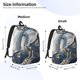 thumbnail image 2 of Disketp Mountain White Dragon print Canvas Backpack Lightweight Travel Daypack Student Rucksack Laptop Backpack-Medium, 2 of 5