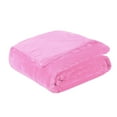 thumbnail image 3 of OULII 1Set Thick Fleece Blanket for Bedding Comfortable Warm Pink Lightweight Home Use Winter Camping, 3 of 4
