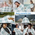 thumbnail image 5 of Aqua Plaid Cooling Blanket,Lightweight Breathable Summer Throw Blanket with Double Sided Cold Effect,Spring Summer Farmhouse Buffalo Checkered Picnic Blankets Bed Sheet for Hot Sleepers 40"x60", 5 of 8