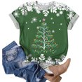 thumbnail image 6 of UngA Christmas Shirts for Women Holiday Top Christmas Snowflakes Christmas T Shirts for Women (Green,M), 6 of 6