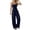 Blue, variant on Strapless Tube Top Jumpsuit for Women Wide Leg One Piece Romper with Scoop Neck Black L