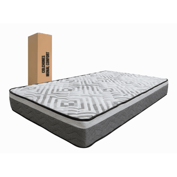 Colchon Matrimonial Semi-firme de 22 cm de Alto en Caja Modelo SERBAL