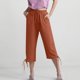 thumbnail image 5 of WILLBEST Pantalones Capri Casuales de Lino con Cordón Ajustable para Mujer, de Color Liso, Cómodos para Uso Diario. Extra Grande, 5 of 8
