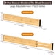 thumbnail image 2 of Divisor de cajones, 4 divisores de cajones de bambú, divisores de cajones ajustables para ropa, divisor de cajones de cocina, divisor de cajones de aparador, separadores de cajones, divisor de cajones, 2 of 5