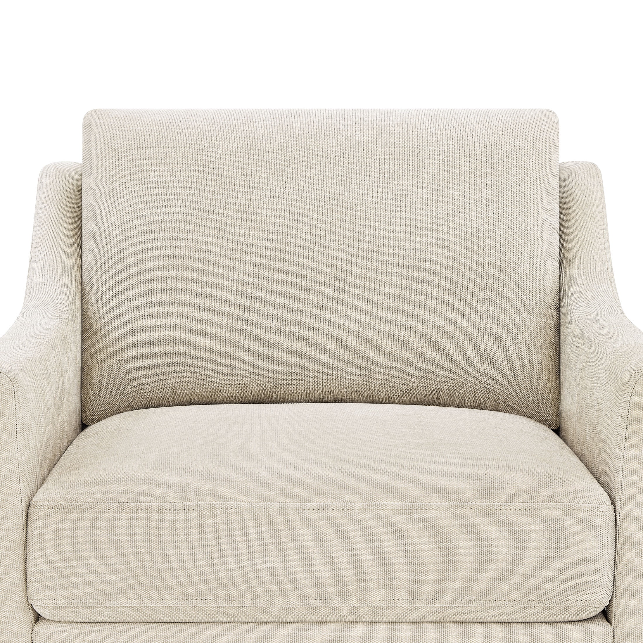 My Texas House Roan Swivel Accent Chair, Cream Fabric Upholstery