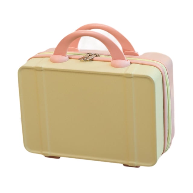 Estuche de viaje para maquillaje perfecl organizador de cosméticos Amarillo rosa 31 cm x 14 cm x 21 cm