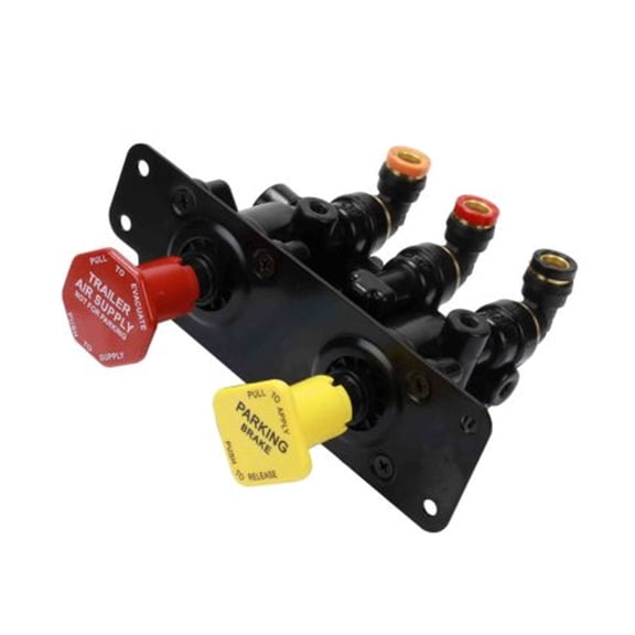 Dash Control Valve 1/4" Unthreaded Mounting Holes for Multiple Freightner Appcations Replace 802804, Bendix 5018303 BX802804