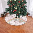 thumbnail image 2 of FMSHPON Cute Piggy Unicorn Xmas Christmas Tree Skirt Stand Mat for Holiday Party Decoration Indoor Outdoor 48 inches, 2 of 3