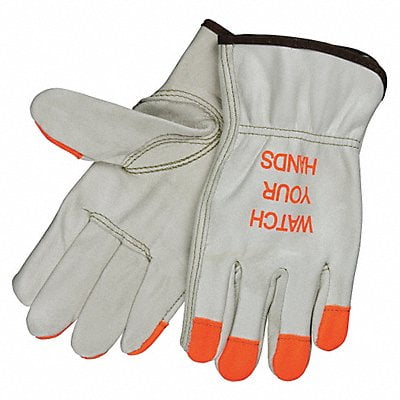 Mcr Safety Leather Gloves Beige L PR 3213HVIL