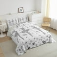 thumbnail image 5 of jejeloiu Ballet Dancer Bedding Comforter Set,Sequin Diamond Print Twin Comforter Sets,Gray Silver Bedding Set For Girls,Lightweight Room Decor Reversible,2 Pieces, 5 of 8