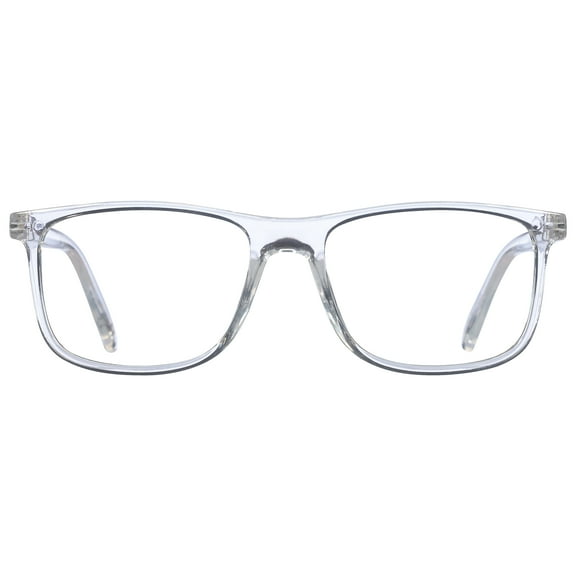B.E Bio Eyes Mens Rectangular Reading Glasses Made from Recycled Plastic Ewan  2.00 in Crystal