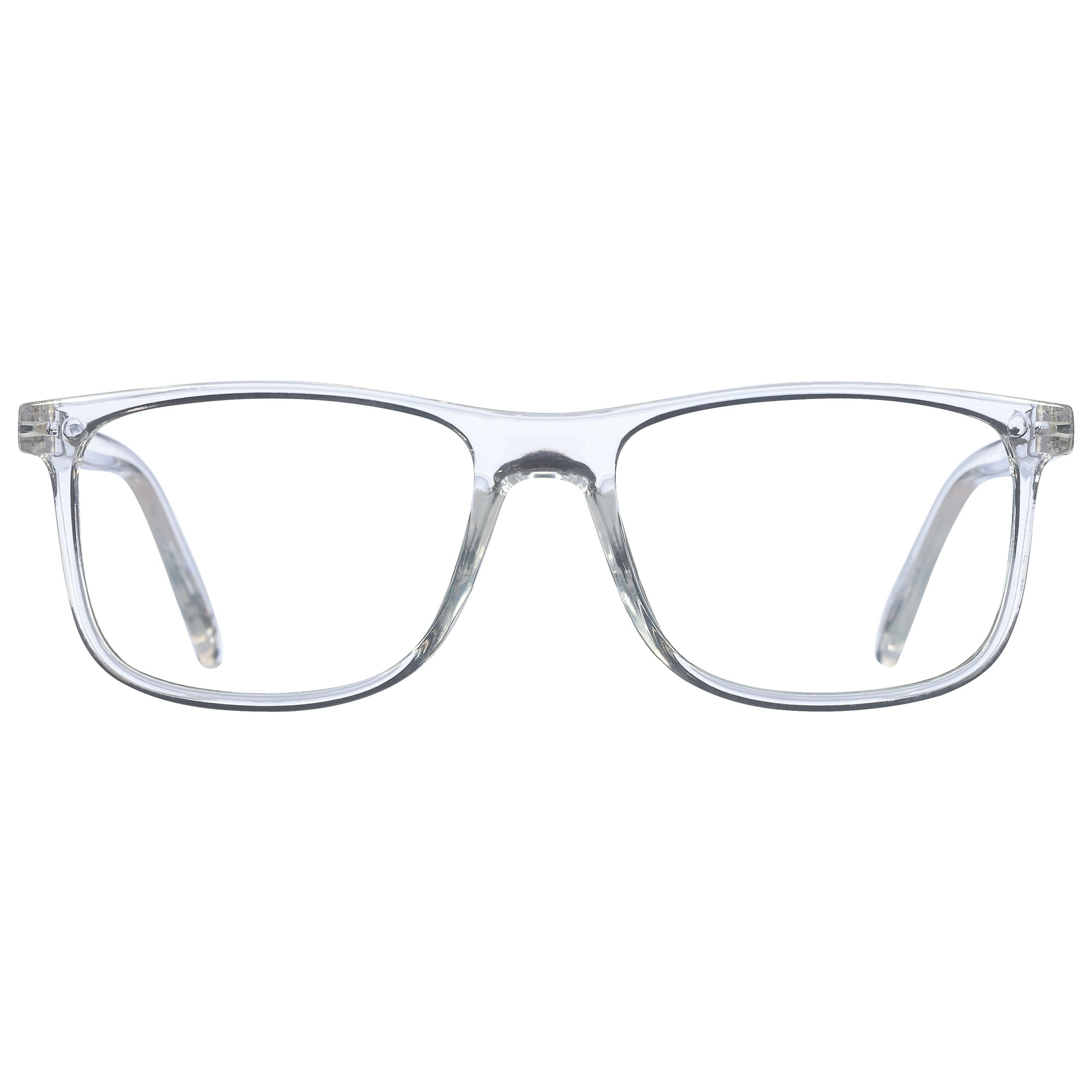 B.E Bio Eyes Mens Rectangular Reading Glasses Made from Recycled Plastic Ewan +2.00 in Crystal