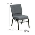 thumbnail image 4 of BizChair Steel Frame Indoor Church Padded Chairs, Gray (Set of 4), 4 of 10