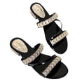 thumbnail image 6 of Wensltd Women's Sandals Trendy Block Heel Low Heel Sandals Comfortable Lightweight for Spring Summer Beach Outdoor Casual Sandals Black, 6 of 9