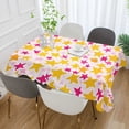 thumbnail image 2 of Yayeee Tablecloths 54" x 54" Rectangle Wrinkle Resistant Party Table Cover, Light Pink Stars, 2 of 8