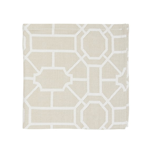 Trellis Sandstone Cotton Napkin, Set of 6