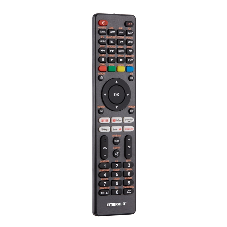 Emerald 3 Device Universal TV Remote Control in Black - Walmart.com