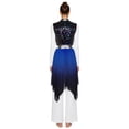 thumbnail image 4 of SiiRoh Women's Sequined Liturgical Worship Praise Dance Dresses Gradient Mesh Irregular Church Worship Tunic Colorful L, 4 of 5