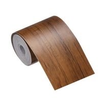Wood Grain Repair Tape, 2 Inch x 16 Feet Self Adhesive Wood Grain Tape Multi-Purpose Wallpaper Border Trim for Furniture Floors Windows Doors Tables Home, Light Brown