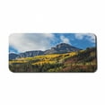 thumbnail image 1 of Mountain Computer Mouse Pad, Natural Theme Autumn in Colorado Colorful Forest View, Rectangle Non-Slip Rubber Mousepad X-Large, 35" x 15" Gaming Size, Earth Yellow Sea Blue, by Ambesonne, 1 of 2