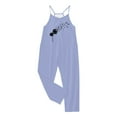 thumbnail image 5 of WERYOUNG Child Girls Summer Print V-Neck Sleeveless Romper Loose Fit Casual Jumpsuit With Pockets For Kids Juniors Lightweight And Comfortable Stylish, 5 of 5