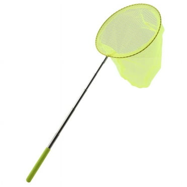 Outdoor Catching Catching Butterfly Net Fishing Net Bag Stainless Steel Telescopic Fishing Net Tool Outdoor Telescopic Portable Catching Catching Net-Yellow