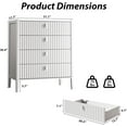thumbnail image 2 of FURNIWAY White Dresser for Bedroom, 4 Drawers Dresser Wood Storage Tower Clothes Organizer, Chest of 4 Drawers, Large Capacity Storage Cabinet, Nightstand for Bedroom, Hallway, Entryway, 2 of 8