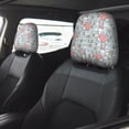 thumbnail image 2 of Kdxio Cute Rabbit And Heart Pattern Print 2 Piece Car Head Rest Covers Set Auto Front/Rear Seats Headrest Cover Universal Fit Most Cars,Sedan, SUV, 2 of 9