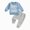 H214-Blue, variant on TOWED22 Toddler Baby Boy Fall Clothes Print Graphic Long Sleeve Sweatshirt Elastic Pants Cute Kids Winter Outfits