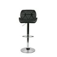 thumbnail image 6 of FULLWATT Adjustable Bar Stools PU Leather Seat Swivel Dining Chair Armless Barstools, Set of 2, Black, 6 of 11