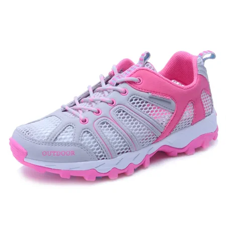 

Breathable Mesh Lace Up Water Shoes Lightweight Thick Sole Rubber Shoes Women‘s Footwear