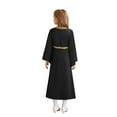 thumbnail image 2 of YUUMIN Kids Girls Medieval Renaissance Vintage Dress Gothic Ball Gown Bell Sleeve Lace-ups Maxi Dress Black 16, 2 of 7