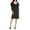 black, variant on Karen Kane Womens Knee-Length Ruffled Casual Dress