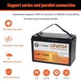 thumbnail image 5 of 2 Pack Btrpower 12V LiFePO4 Battery Pack 140Ah Lithium for RV Deep Cycles Solar System, 5 of 8