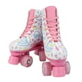 thumbnail image 6 of LPAMEOIU Kids Roller Skates with Light up Wheels,Quad Skates for Girls Teen,White(Youth 2/Women's 3.5), 6 of 11