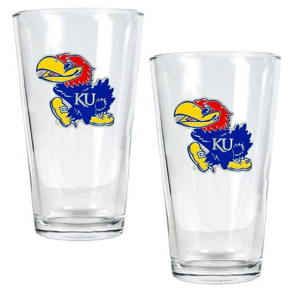Kansas Jayhawks 16oz. Pint Glass Set