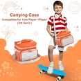 thumbnail image 3 of CARRFA Carrying Case Compatible with Yoto Player (3rd Generation), Card Holder Hold Up to 30 Cards, Travel Storage Bag for Bluetooth Audio Speaker & Headphone Accessories(Orange), 3 of 8