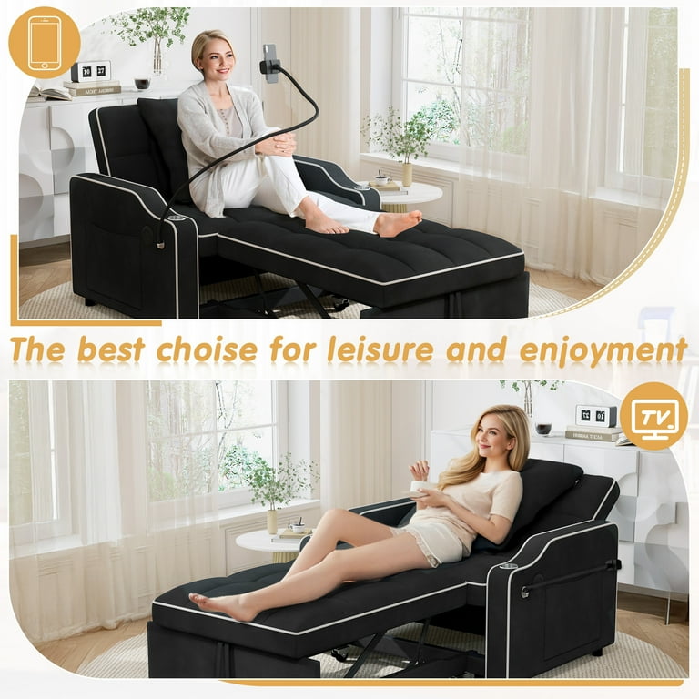 King Size Bed Bed With Massage Chair Attached Zoya Modern All In