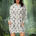 thumbnail image 2 of SwiftWear ​Spooky Ghost/Pumpkin Print Hooded Dress for Women - Halloween Costume Dresses with Pockets, Casual/Dressy Style for Parties Daily Wear​, 2 of 7