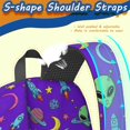 thumbnail image 5 of Alien Moon Purple Pattern 17" School Backpacks for Teens,Waterproof Oxford Fabric,S-Shape Padded Straps for School,Travel,Hiking,Camping, 5 of 6