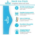thumbnail image 2 of Vive Neck Ice Pack Wrap, Reusable Gel Ice Pack for Neck Shoulders, Cold Compress Therapy for Pain Relief, Injuries, Swelling, 2 of 9