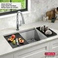 thumbnail image 4 of DELTA Rivet 27 Workstation Kitchen Sink Undermount16 GaugeStainless Steel Single Bowl withWorkFlow Ledge and Accessories, 4 of 17