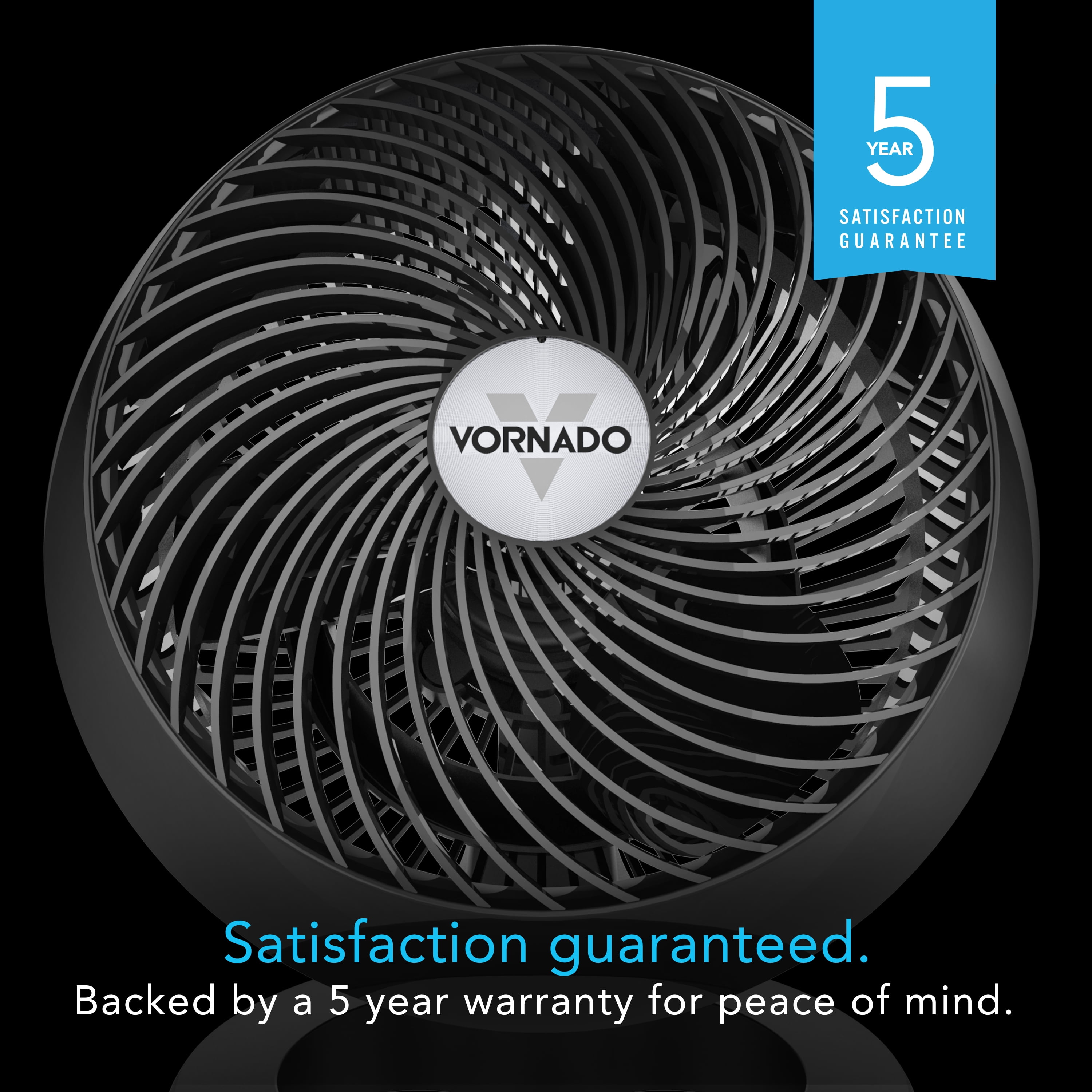 Vornado 660 Large Whole Room Air Circulator Fan, 4 Speeds, 90° Tilt, Removable Grill, 10-Inch Floor Fan for Home, Bedroom, Office, Black
