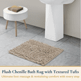 thumbnail image 2 of ComfiTime Bathroom Rugs, 20 x 24 in, 2000GSM Thick Slip-Resistant Chenille Bath Mat for Tub, Shower & Bathroom Floor, Machine Washable, Ultra Absorbent, Small or Long, White, Black, Gray, Blue, Brown, 2 of 9