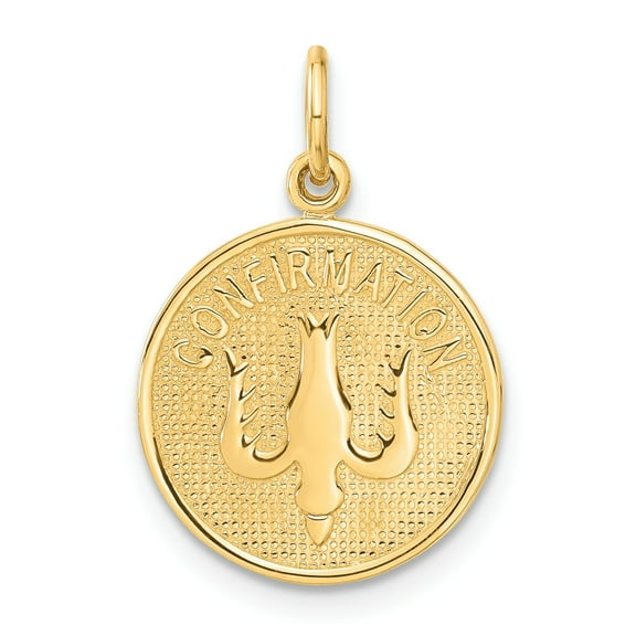 14K Gold My Confirmation Charm Holy Spirit Pendant